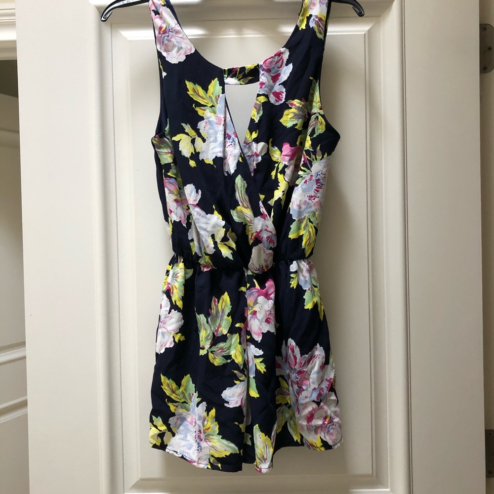 Navy Floral Romper